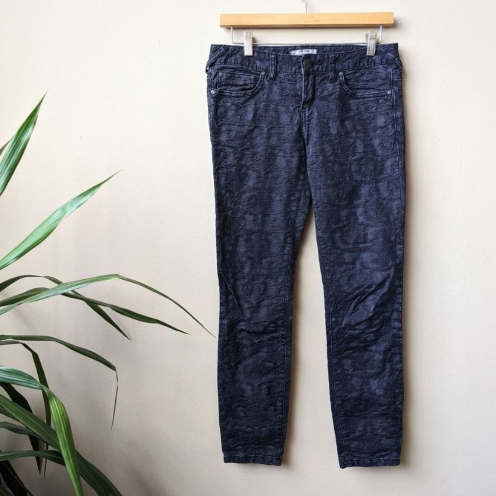 FREE PEOPLE Jacquard Skinny Jeans